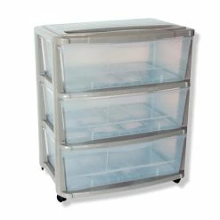 Schubladencontainer - Hellgrau - 55,5 Cm