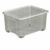 Aufbewahrungsbox - Transparent - Rollen - 130 Liter -WENKO Geschäft 1002001403 1600Wx1600H 598Wx598H