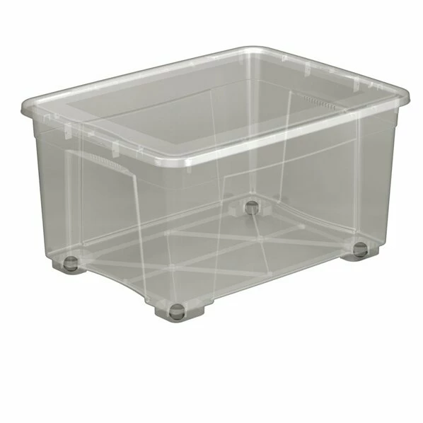 Aufbewahrungsbox - Transparent - Rollen - 130 Liter 3 Aufbewahrungsbox - Transparent - Rollen - 130 Liter