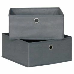 2er-Set Schubladen - Faserstoff - Grau - 28 Cm