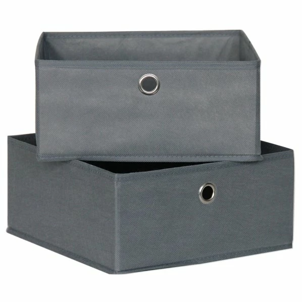 2er-Set Schubladen - Faserstoff - Grau - 28 Cm 3 2er-Set Schubladen - Faserstoff - Grau - 28 Cm