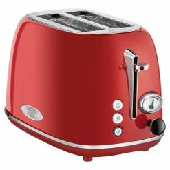 PROFICOOK 2 Scheiben-Toaster - Rot-Edelstahl - Mit Krümelschublade