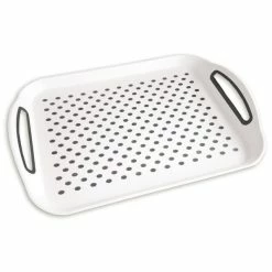 Serviertablett - Weiß-schwarz - 39,8 Cm