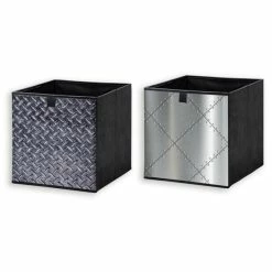 Aufbewahrungsbox - Faltbar - Sortierte Metalldekore