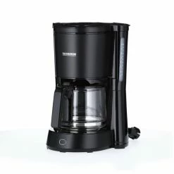 SEVERIN Filterkaffeemaschine KA 9554 - Schwarz - Edelstahl - 1000 W