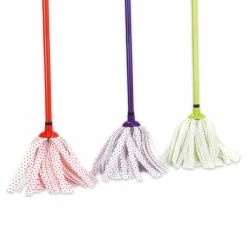 Wischmopp Mit Stiel - Farblich Sortiert - 118 Cm Hoch