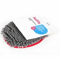 Helfix Reinigungshandschuh - Grau-rot - Microfaser