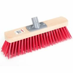 Helfix Straßenbesen - Grau-rot - Massivholz - Kunststoff