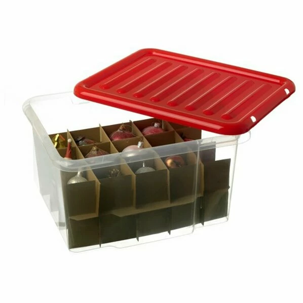 Aufbewahrungsbox - Transparent-rot - 29 Liter 3 Aufbewahrungsbox - Transparent-rot - 29 Liter