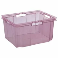 Aufbewahrungsbox - Transparent-grapeade - 26 Liter