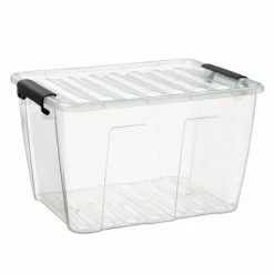 Click-Box - Klar-schwarz - Kunststoff - 15 Liter