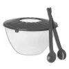 Salatschüssel - Grau - Kunststoff - Mit Salatbesteck -WENKO Geschäft 2591009203 1600Wx1600H 598Wx598H