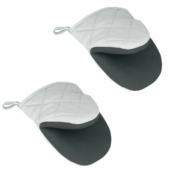 2er-Set Ofenhandschuhe - Grau - Baumwolle 3 2er-Set Ofenhandschuhe - Grau - Baumwolle