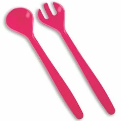 Salatbesteck - Rot - Kunststoff