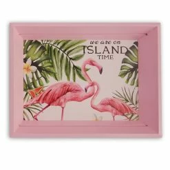 Tablett - Flamingo - Holz - 24 Cm