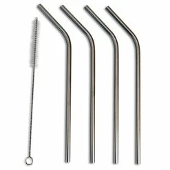 5er-Set Trinkhalme - Silber