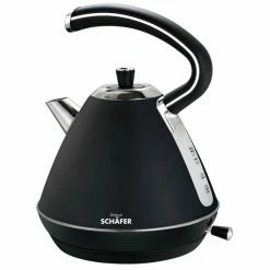 SCHÄFER Wasserkocher - Schwarz - Mit Überhitzungsschutz