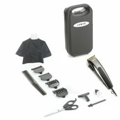 LENTZ Haarschneideset - Chrom - 4 Kammaufsätze