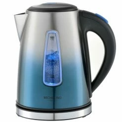 MICHELINO Wasserkocher - Edelstahl - Blau - 1,7 Liter