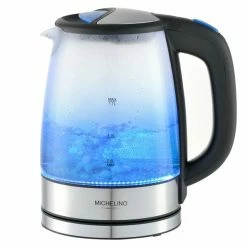 MICHELINO Wasserkocher - Edelstahl - Blau - 1,7 Liter