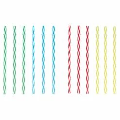 6er-Set Trinkhalme - Sortiert