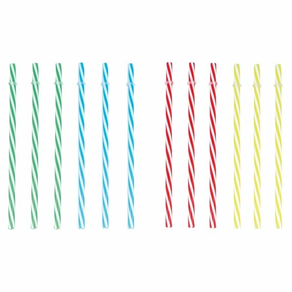 6er-Set Trinkhalme - Sortiert 3 6er-Set Trinkhalme - Sortiert