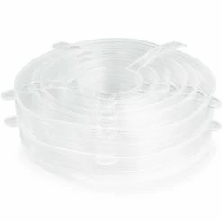 MAXXMEE 12-teiliges Silikondeckel-Set - Transparent