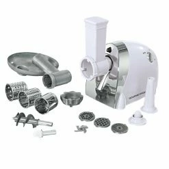 GOURMETmaxx Fleischwolf - Weiß-Edelstahl - 3-in-1