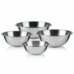 Schüsselset - 4-teilig - Stapelbar - Edelstahl