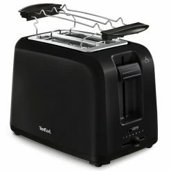 TEFAL Toaster VITA BLACK TT1A28 - Schwarz - Mit Brötchenaufsatz