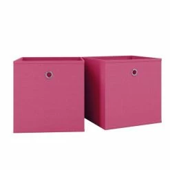 2er-Set Faltboxen BOXAS - Pink - Quadratisch