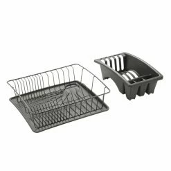 Spülkorb - Schwarz Matt - Mit Schale Und Bestecksammler