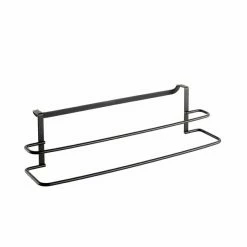 Doppel-Handtuchhalter - Schwarz - 10 Cm Breit