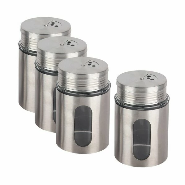 4-teiliges Gewürzstreuerset - Edelstahl - 80 Ml 3 4-teiliges Gewürzstreuerset - Edelstahl - 80 Ml